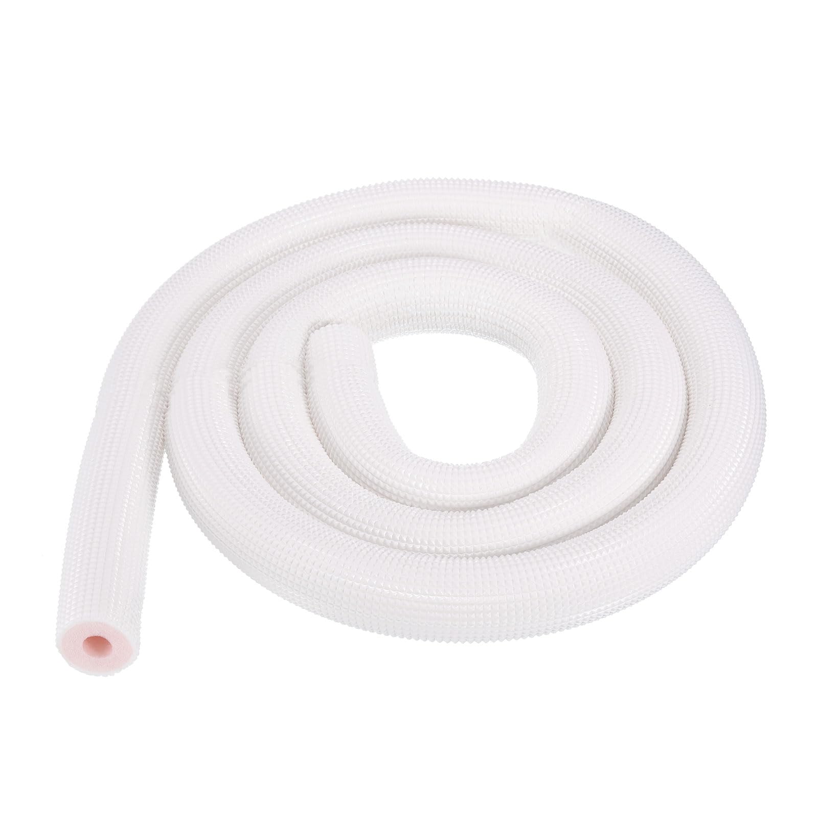 PATIKIL Tubo de Aislamiento de Tubería de 12mm ID x 10mm Grosor x 1.8m Tubo de Espuma Aislante Antideslizante para Tuberías de Aire Acondicionado Color Blanco Rosa