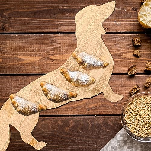 Kasmole Dackel Schneidebrett | Lustiges Vorspeisen-Serviertablett mit großem Fassungsvermögen | Wursttablett, Speiseteller aus, dekorative Speiseteller für Kuchen, Obstsnack