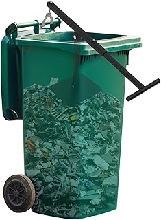 Manuelle Müllpresse, Höhenverstellbarer Müllverdichter 25–40 cm, Abfallpresse mit 65 cm Griff, Platzsparend & Robust, Mülltonnenpresse für Haushalt, Küche, Garten