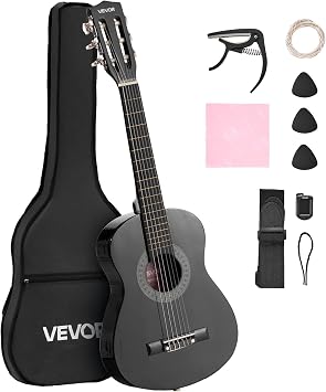 VEVOR Acoustic Guitar, Classical Guitar Starter Kit for Beginners, with Nylon Strings, Basswood Guitar, for Kids Adults Girls Boys Students