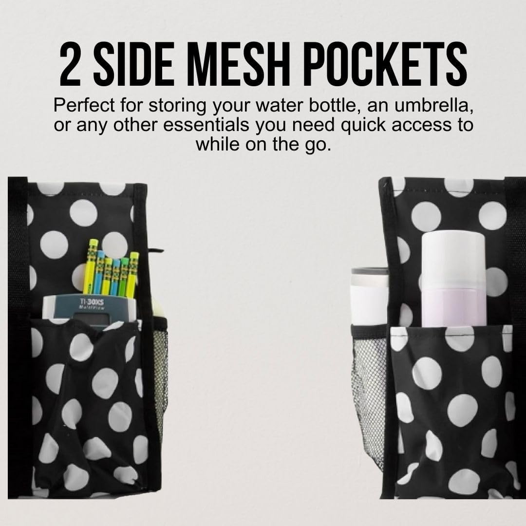 Utility Tote Bag with Zipper Top - Large Multipurpose Tote Organizer Bag