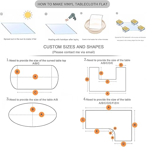 Miniatura 7 de Mantel de plástico transparente, protector de alfombrilla de escritorio, 0.06 pulgadas de grosor, mantel para oficina, comedor, dormitorio,