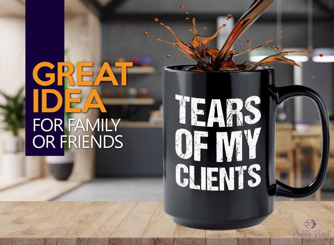 Bubble Hugs Personal Trainer Coffee Mug 15oz Black - Tears of my clients - Fitness Instructor, Workout Coach, Exercise Lover, Cardio Lover, Gym Coach