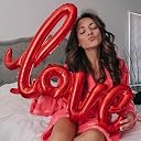 AMFIN (Pack of 12) Red Heart Foil Balloons – Love Theme Party Decoration for Valentine’s Day, Anniversary & Romantic Celebrations gallery image
