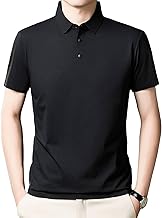 Men's Golf Polo Shirts Light Weight Business Casual Athletic Short Sleeve Polos Comfy Breathable Wicking