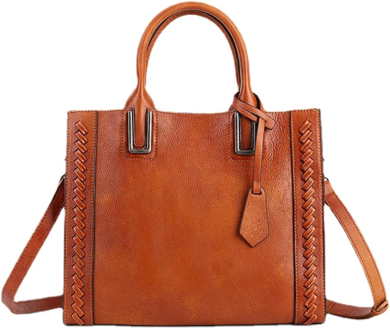 Genuine Leather Handbag for Women Handmade Shoulder Bag Crossbody Purse Vintage Tote Bag Travel Bags Satchel