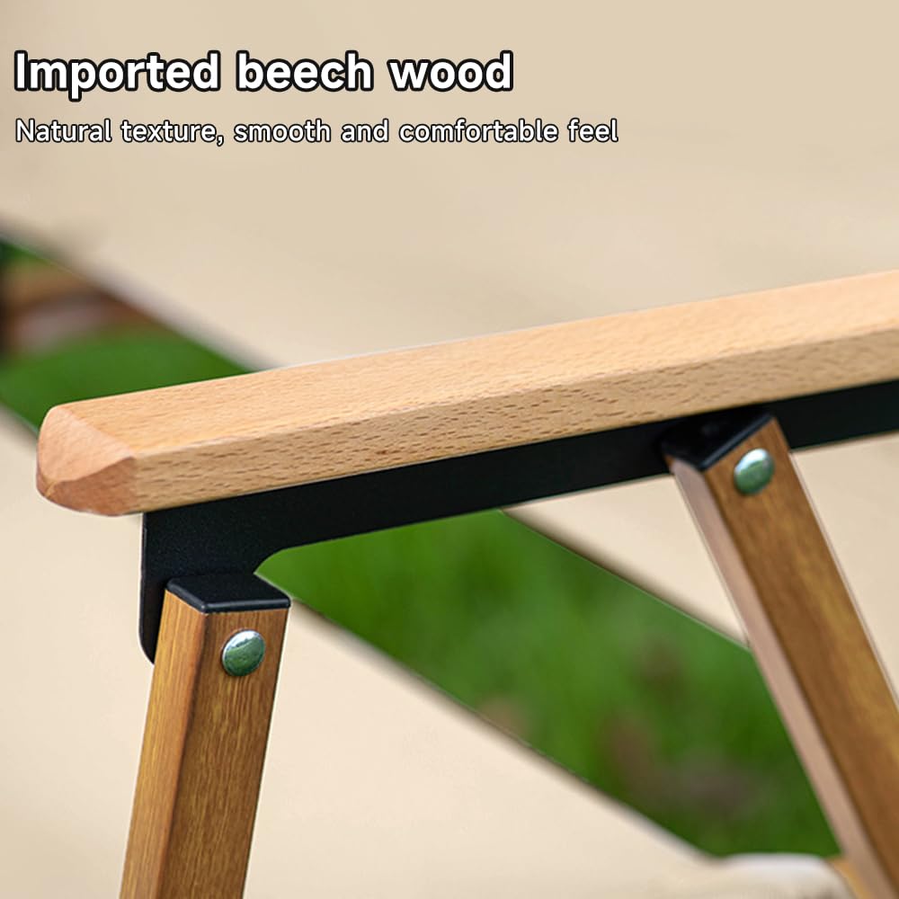 Silla de camping plegable, soporta hasta 150 kg, para jardín, balcón, playa, camping, silla de jardín, silla de pesca, silla de director (caqui, 2 juegos)