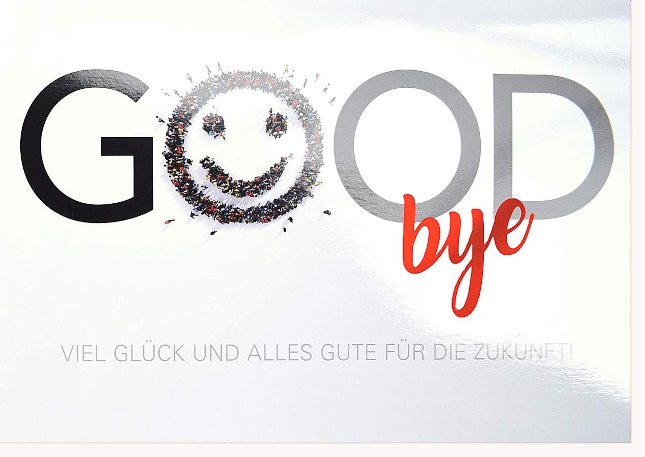 A4 XXL Abschiedskarte GOOD bye - Alles Gute für die Zukunft : Amazon.de