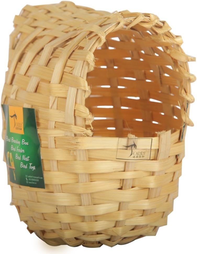 Torri® Bamboo Finches and Budgies Bird Hut Nest