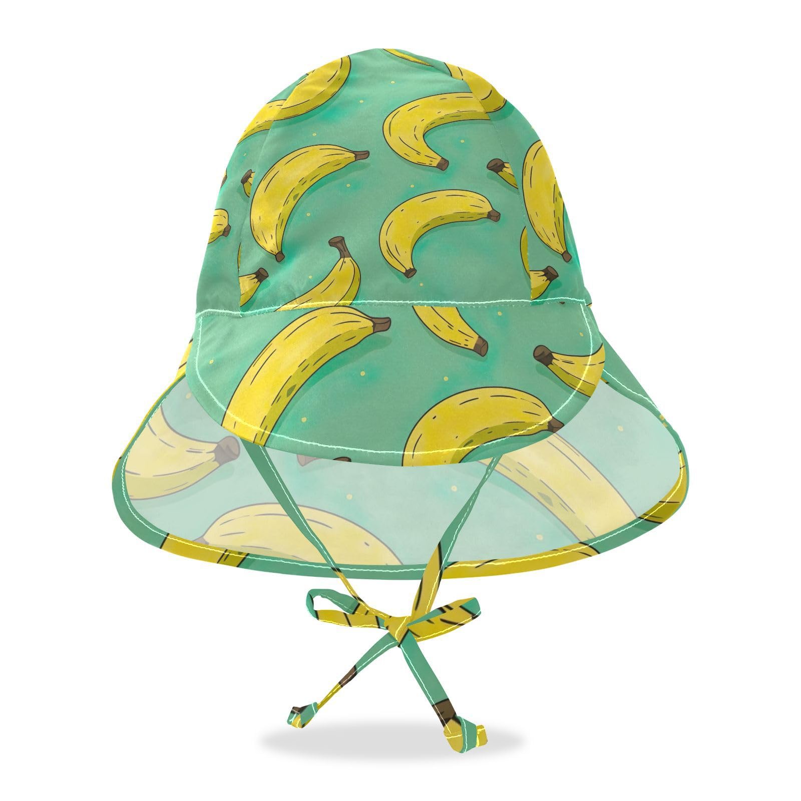 J JOYSAY Yellow Banana Fruit Baby Sun Hat Toddler Hat UPF 50+ Toddler Kids Sun Hat Sun Protection Hat with Chin Strap for Baby Toddler