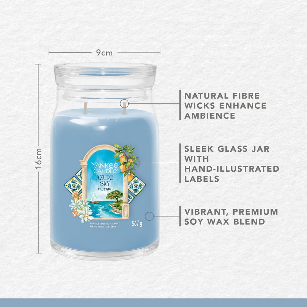 Yankee Candle, Große Duftkerze Azure Sky 567 g