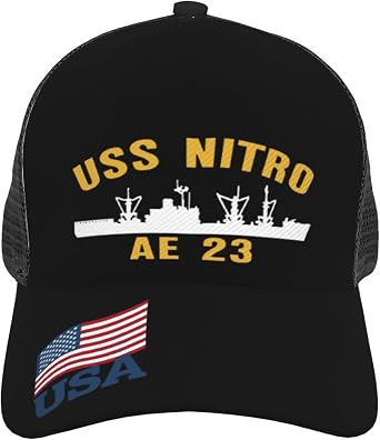 USS Nitro AE-23 Trucker Hat - Snapback Hat, Breathable Mesh Baseball Cap