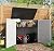 KINYING Horizontal Outdoor Storage Shed,47 Cu.ft Resin Outdoor Storage Cabinet Waterproof for Garden/Patio/Backyards