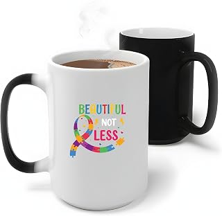 Autism Awareness Support Gift for People with Puzzle Ribbon to Show Love and Solidarity 11oz 15oz Color Changing Mug
