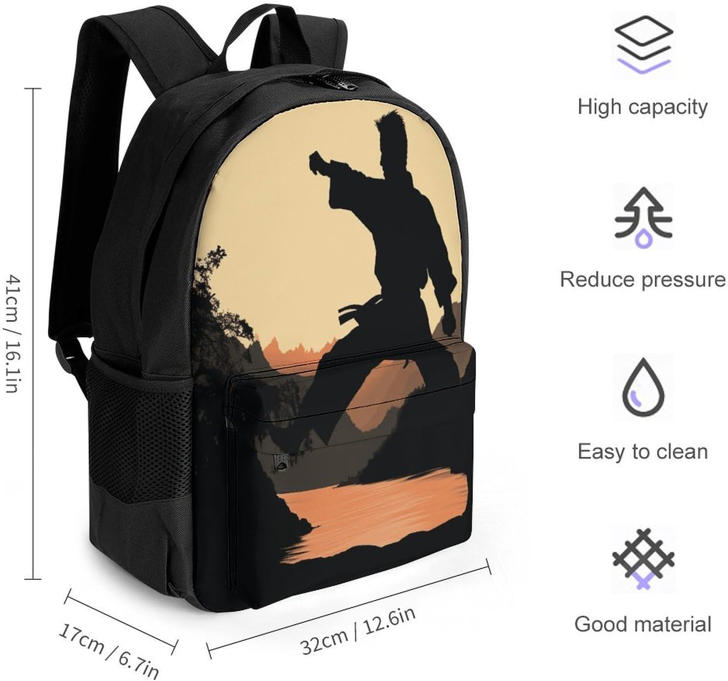 Karate Backpack Daypack Travel Backpack | Lightweight Casual Laptop Backpack for Women Men Aesthetic Travel Bag for Weekender Business Hiking Outdoor