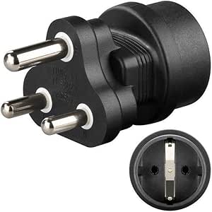Goobay 45352 Netzadapter – Schutzkontaktbuchse Auf UK-Stecker (Typ F Auf Typ G)