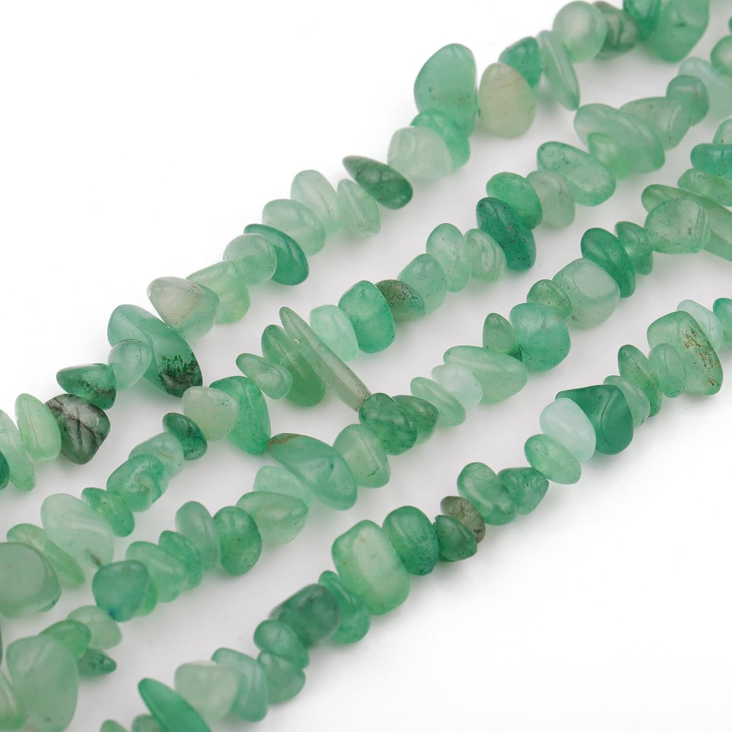 Green Aventurine Loose Gemstone Beads,5-8mm Natural Irregular Chips with Drilled Hole for Jewelry Making Supplies,DIY Bracelet Necklace,400pcs (2 Strands) - Image 9