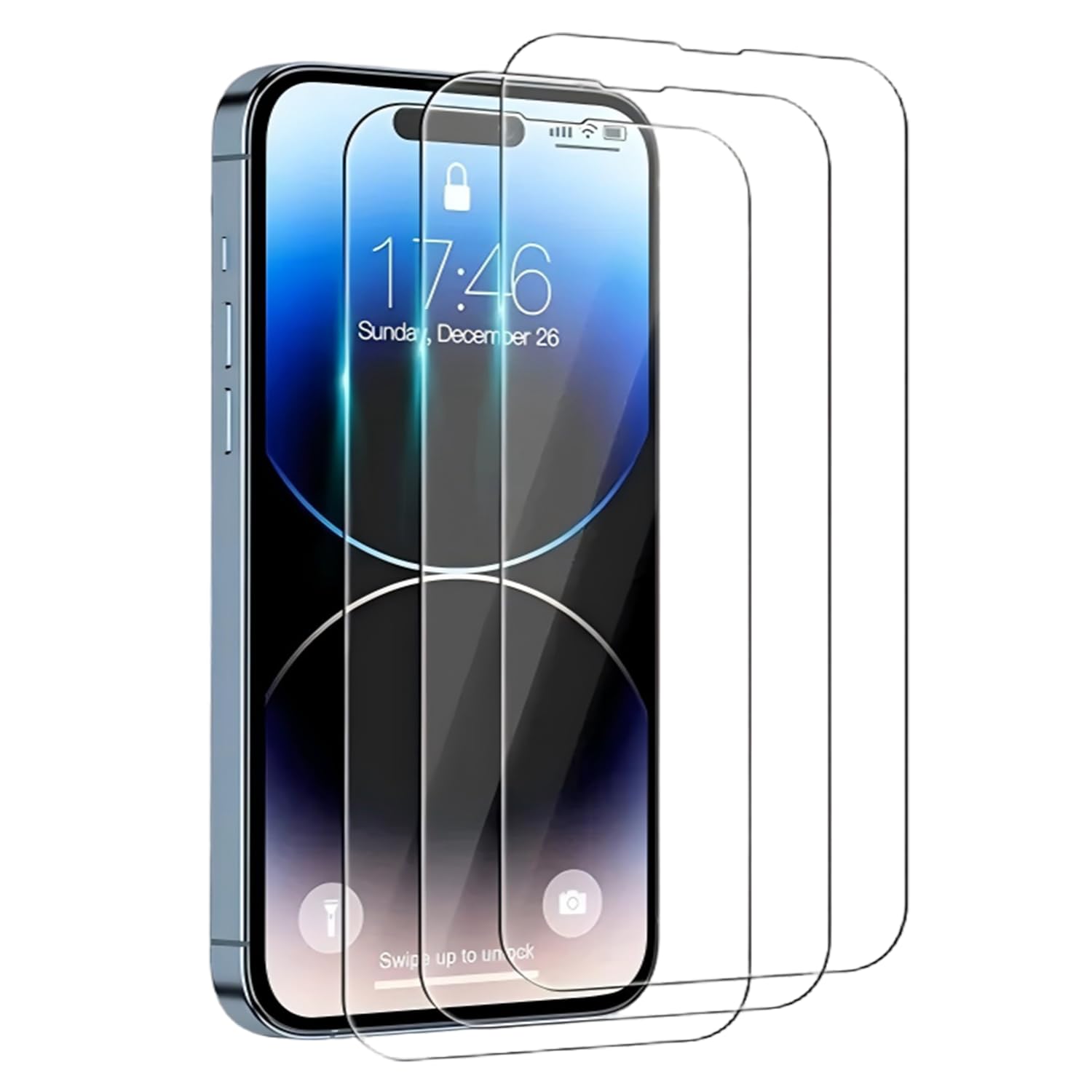 3 Vetri Temperati Per IPhone 14 Pro – Durezza 9H, Anti-impronte E Ultra Trasparente, Kit Con Salviette E Adesivi