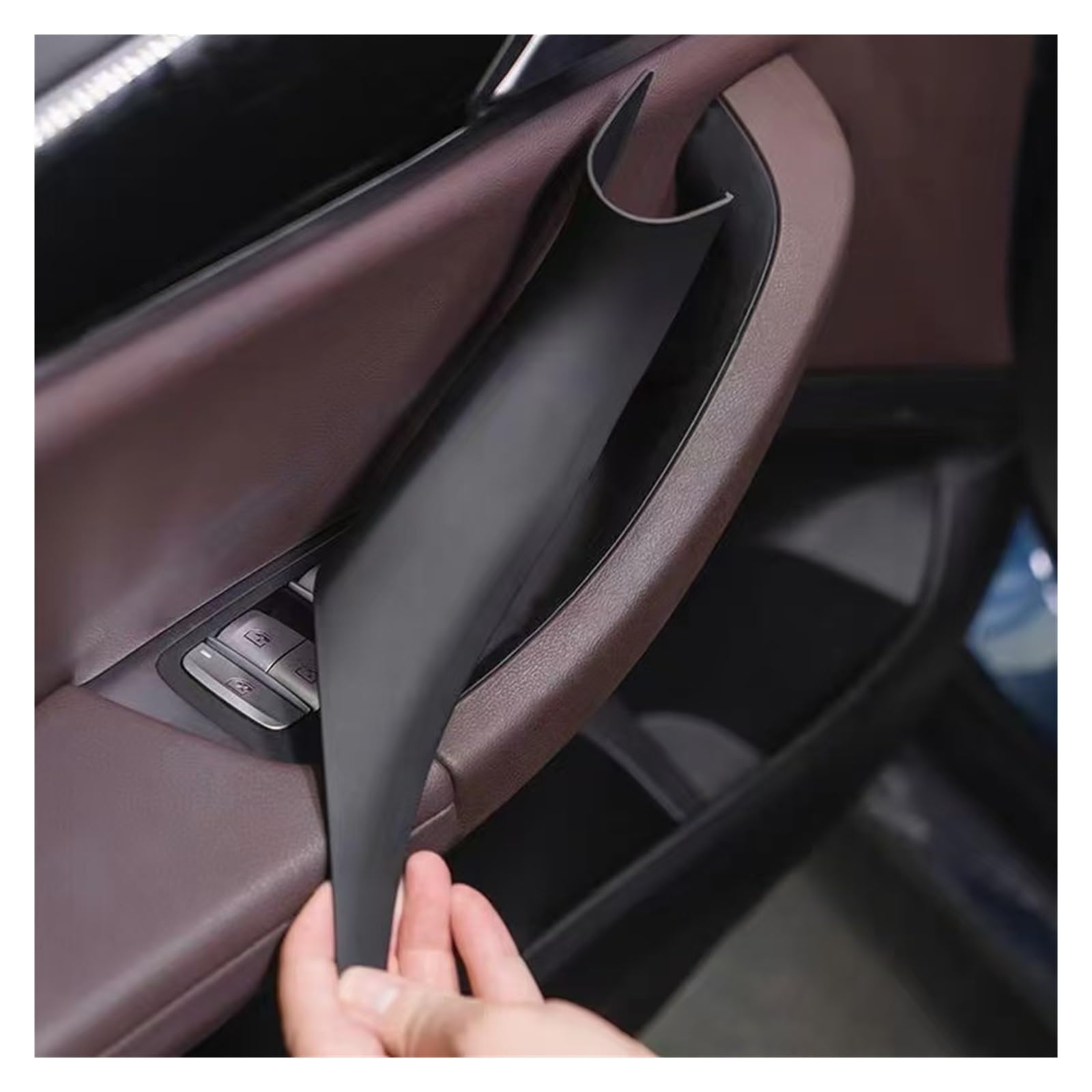 Maniglia Porta Interna per BMW X3 G01 2018-2023 per X4 G02 2019-2024 Auto Porta Tirare La Copertura Sinistra E Destra Maniglia Interna di Protezione Decorare(2 PCS Black)