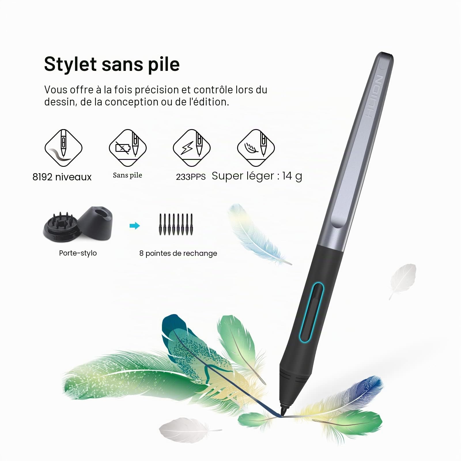 Tablette graphique Huion 1060 PLUS 8192 niveaux de pression 5080 LPI