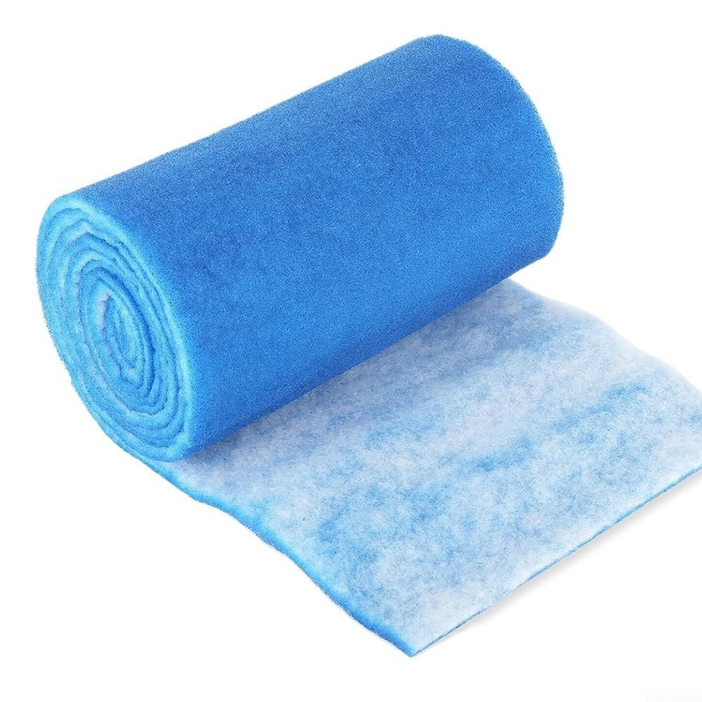 Filtro de ventilación reutilizable de algodón, 230 x 30 cm, repuesto de filtro de CA para sistemas de ventilación de aire acondicionado doméstico, color azul y blanco