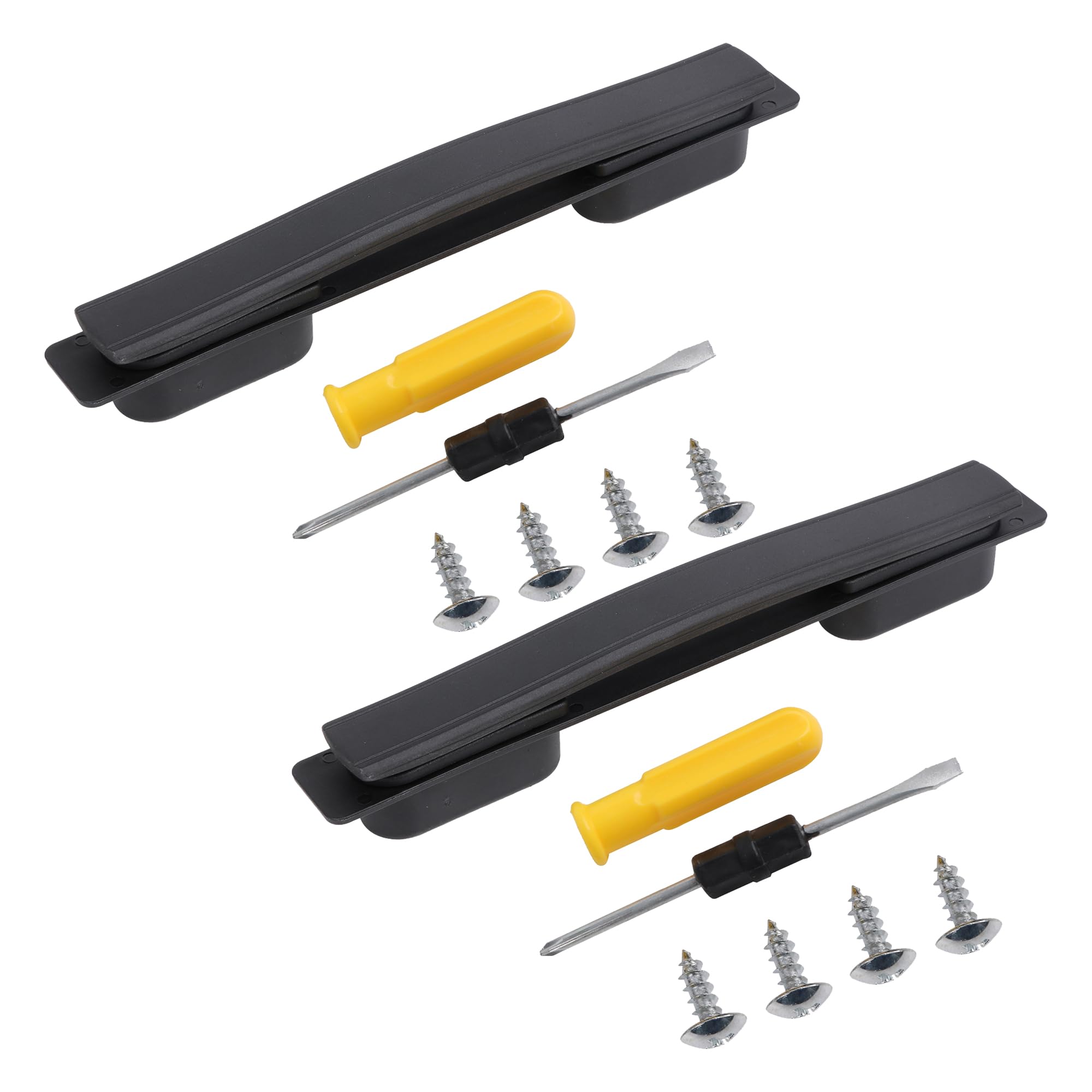 MxfansBlack Replacement Luggage Handle 21.5cm Flexible Replacement Handle with Screws Pack of 2