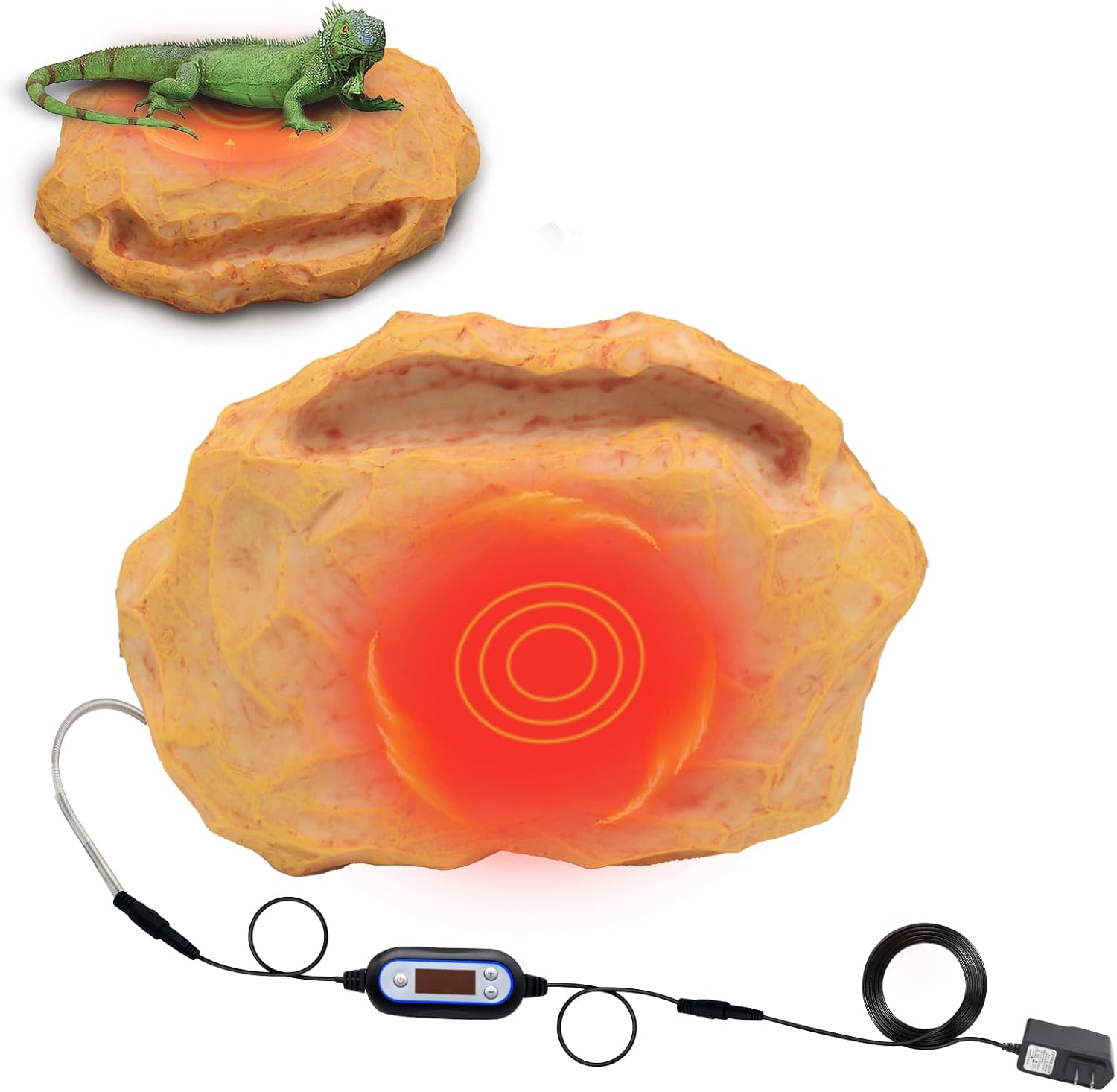 WISMOIER Reptile Heating Rock Thermostatically Controlled Heatwave Reptile Rock