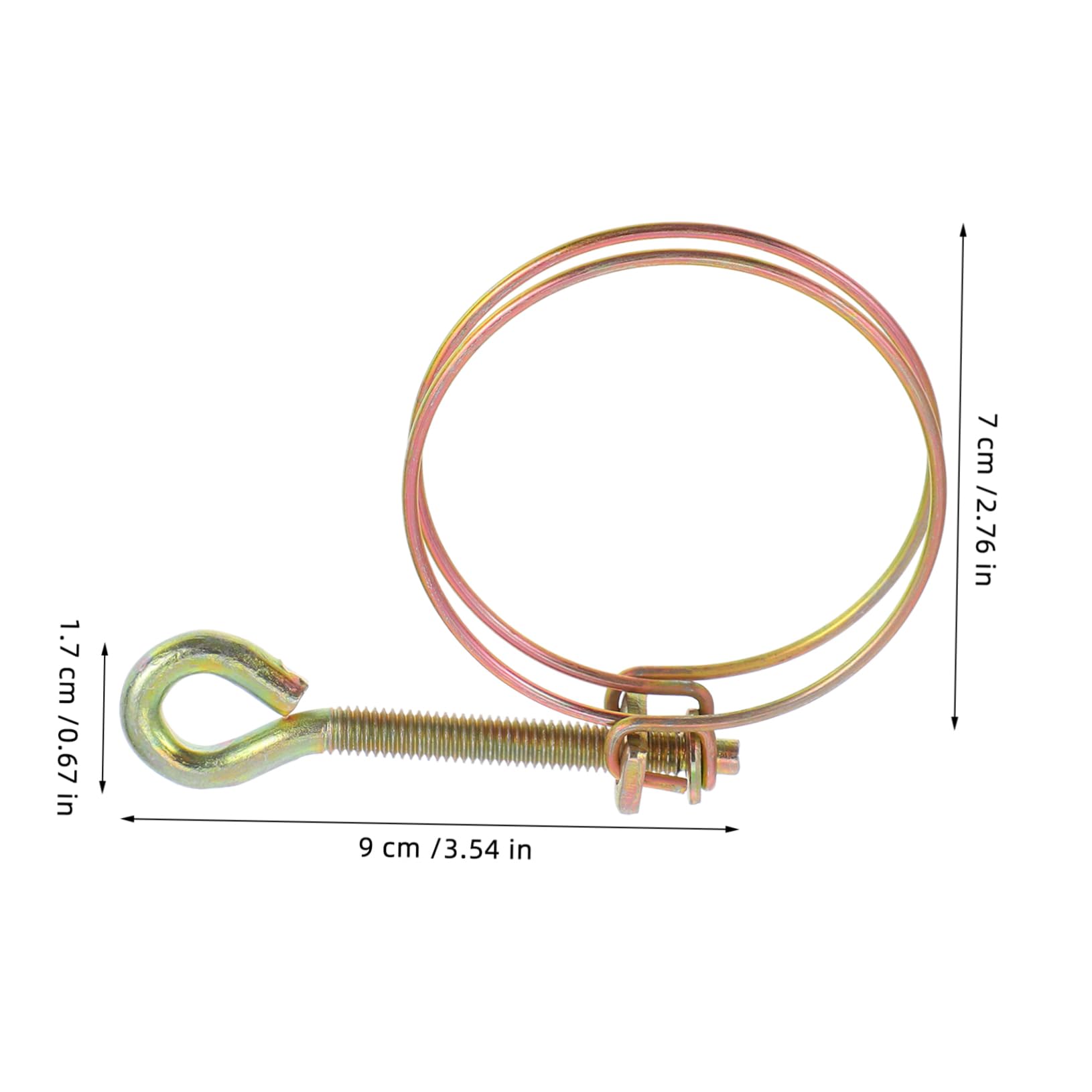 Cabilock Adjustable Water Pipe Clips Pcs Zinc Plated Double Wire Throat Hose Clamp Air Water Hose Fasteners High Durability
