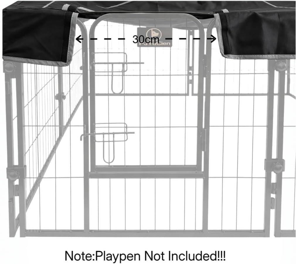 PJYuCien Square Playpen Top Cover for 24'' Width 8 Panel Pen, Black