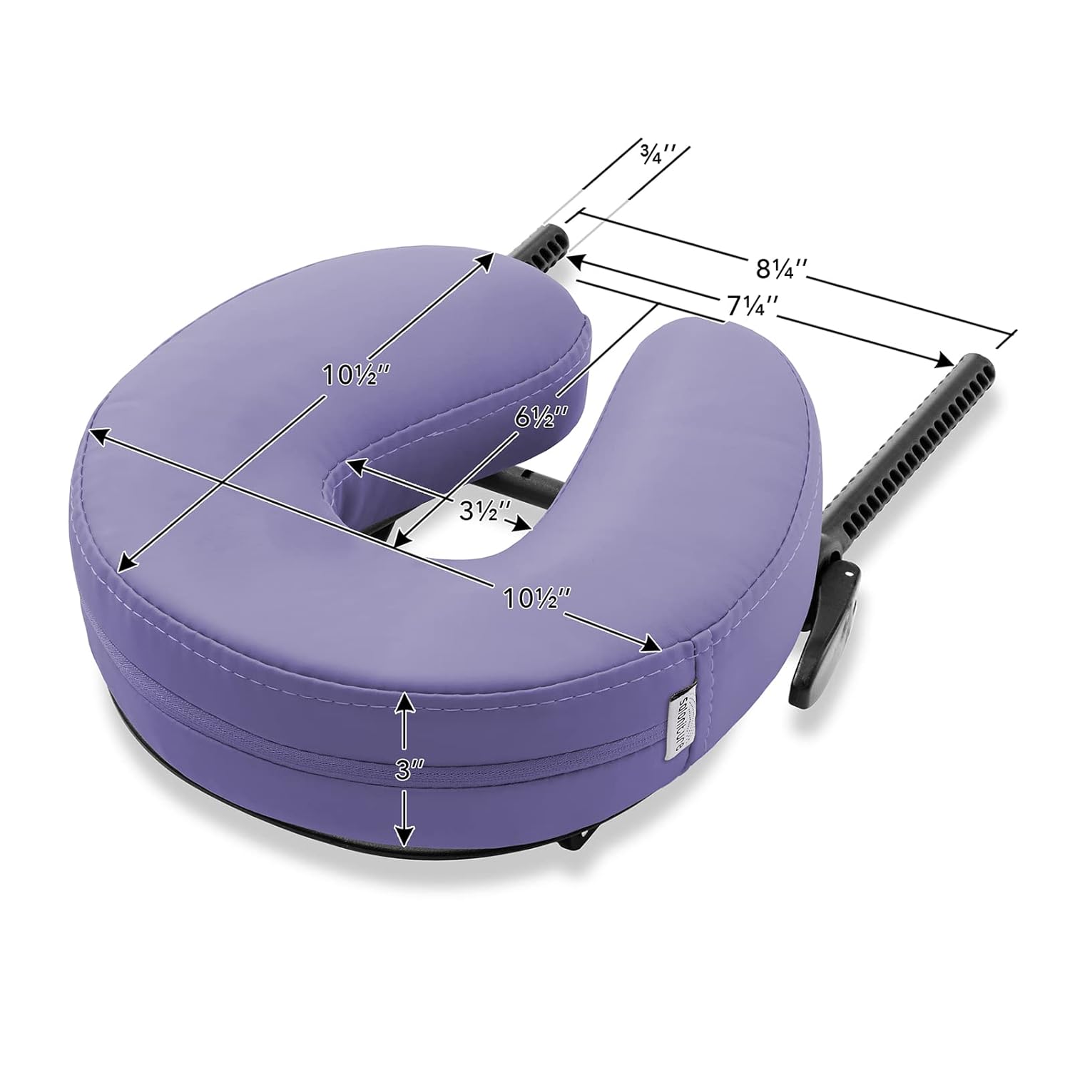 Salonation adjustable massage table face cradle and pillow 3 "foam - lavender Salonation adjustable massage table face cradle and pillow 3 "foam - lavender