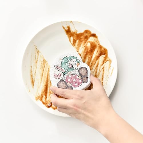 Horaldaily Esponjas de cocina comprimidas para el día de San Patricio 3 esponjas de limpieza de celulosa esponjas de limpieza para platos y platos