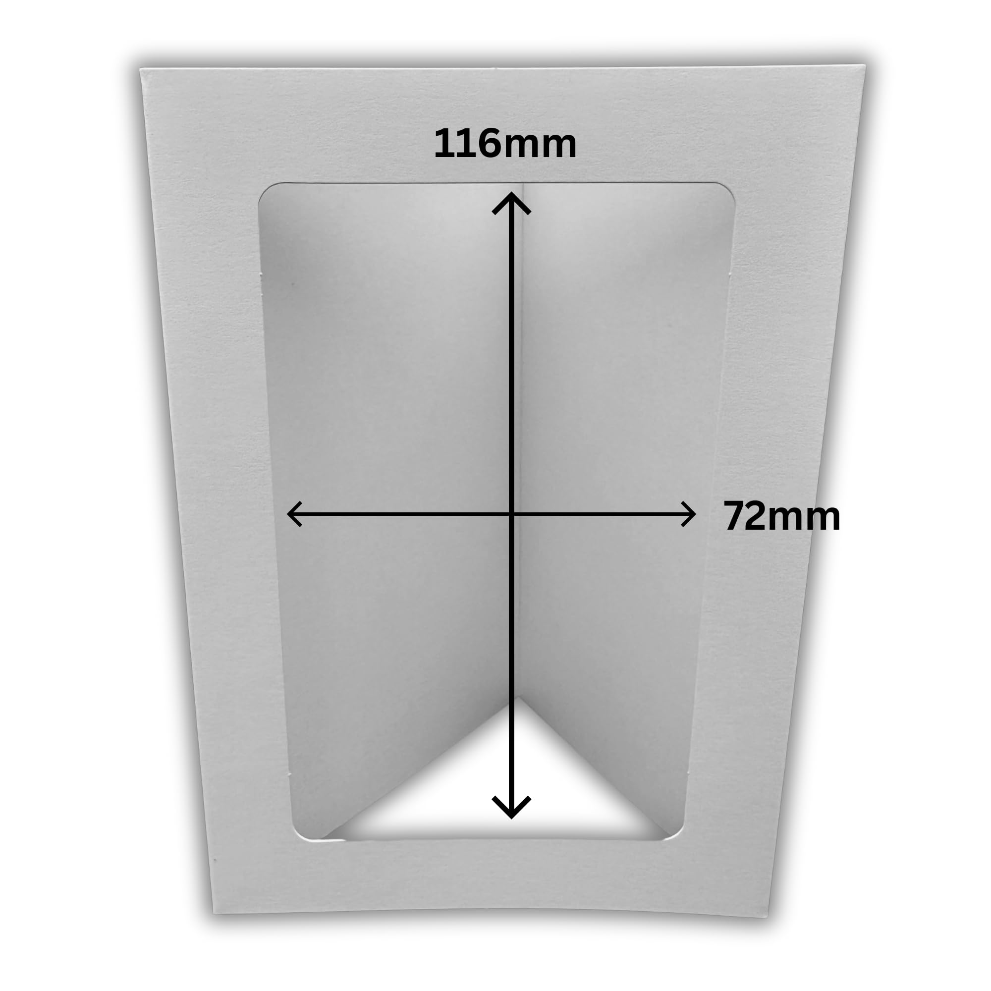 Stella Weds 10 Pack A6 White Rounded Oblong Aperture Card Blanks & Envelopes, Tri-Fold - Image 3