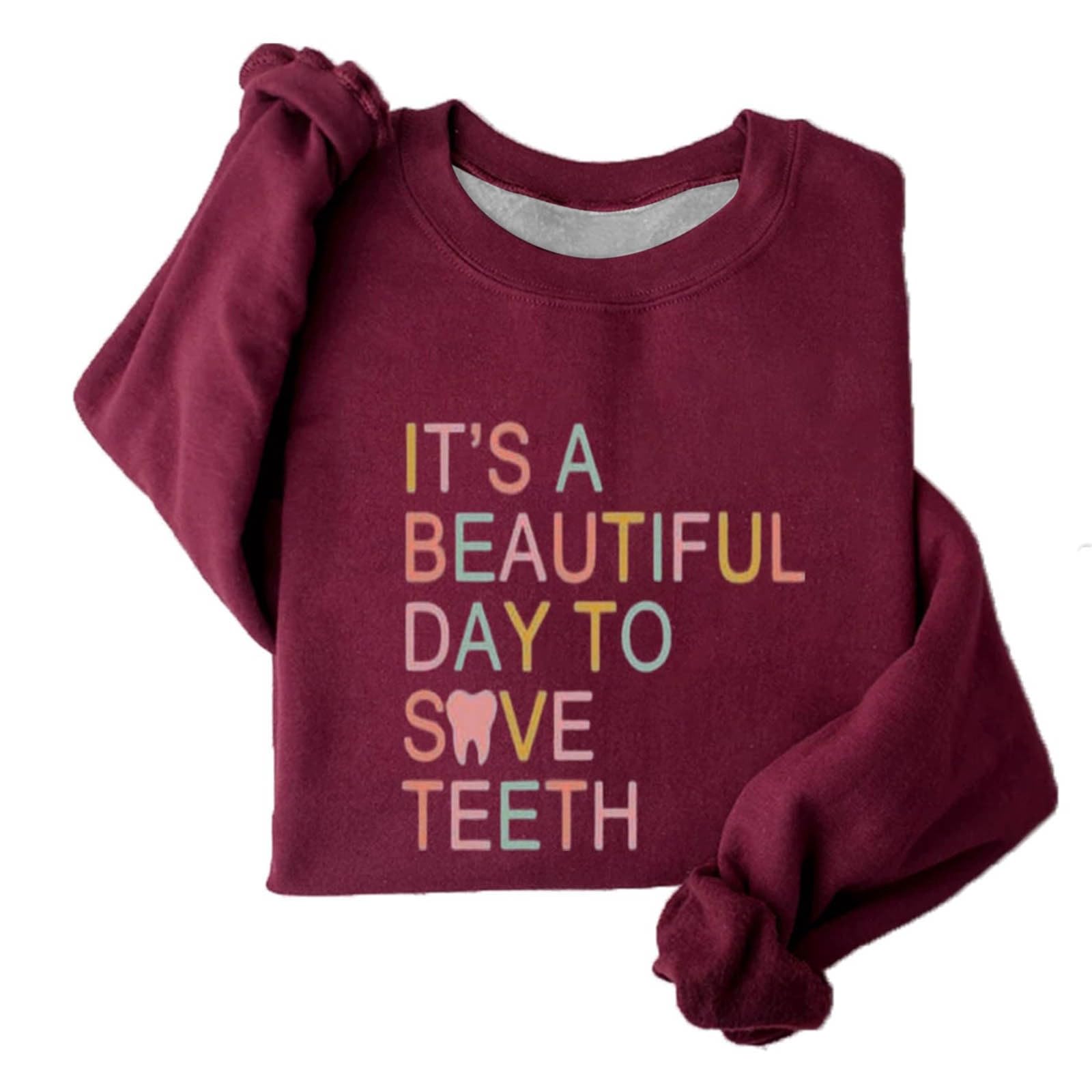 Pull imprimé col rond sans capuche pull doux anti-irritation - 3