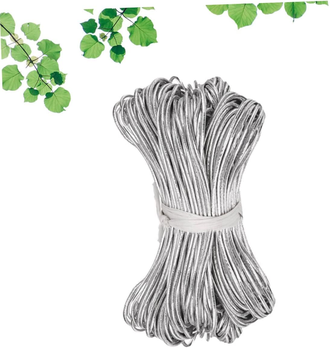 Silver Elastic Cord Diameter Stretch Thread for Jewelry Making DIY Beading Crafting Strong Flexible Beading String for Bracelets Necklaces and Organizing Cords