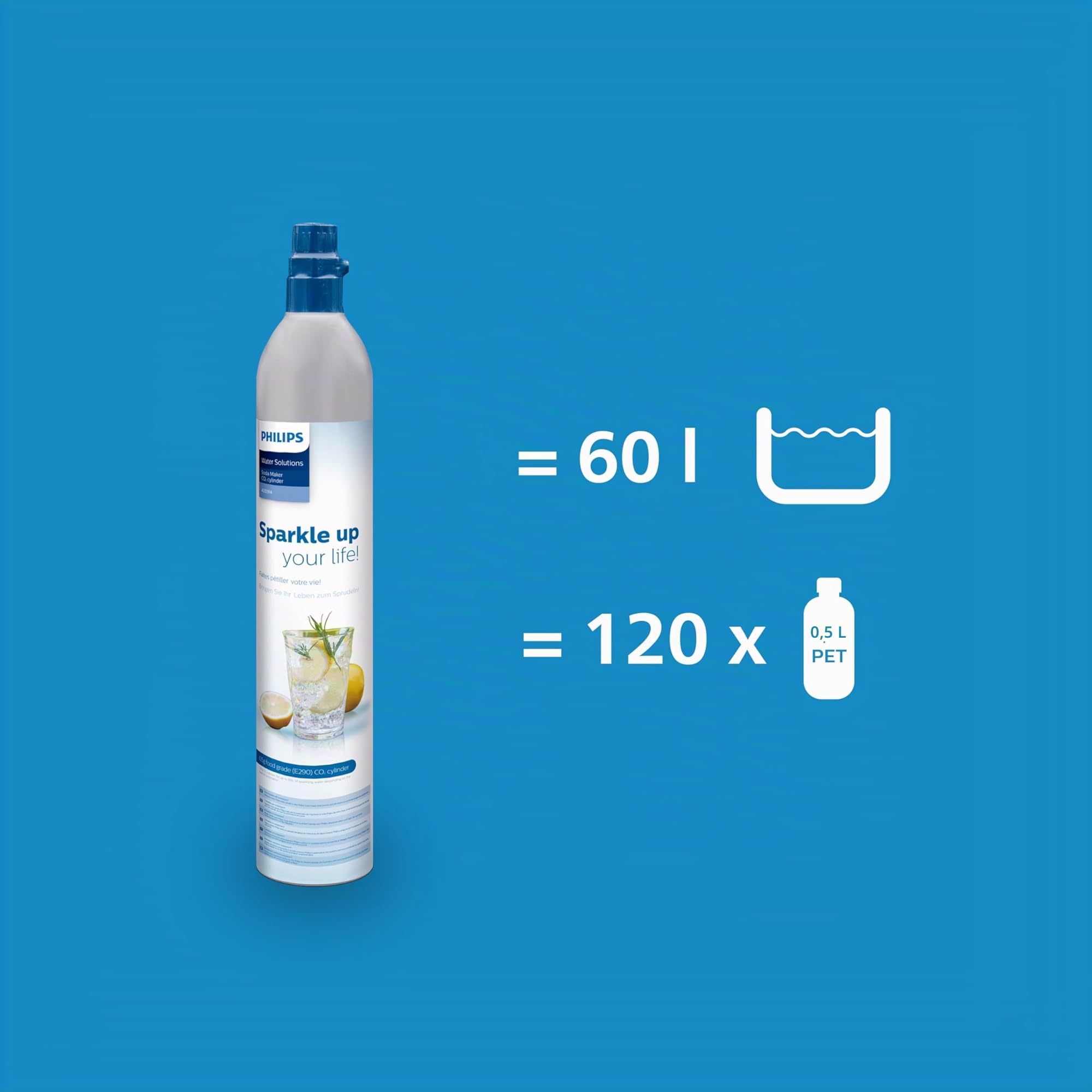 Philips GoZero ADD4902BK/10 Machine à Soda, Sans BPA, 1 l, noir