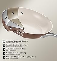 Vista 6 de KOCH SYSTEME CS 10 Inch Nonstick Frying Pan with Lid, Ceramic Non Stick Frying Pans, Non Stick Pan for Cooking, Induction Compatible Skillet, Free