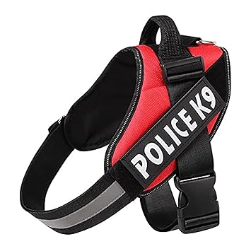 GLOBE OF PETS Dog Harness, No-Pull Reflective Breathable Adjustable Pet Vest with Handle for Outdoor Walking - No More Pulling, Tugging or Choking (Large, RED)