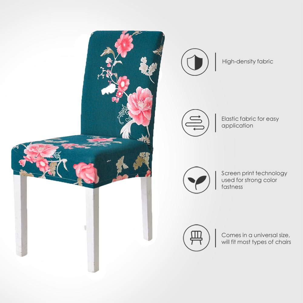 LZHLMCL Banquete Funda De Silla Celebración Fundas De Asiento Sillas Elásticas Asiento Banquete Restaurante Fiesta Comedor Funda para Silla Fácil De Limpiar 4 Piezas