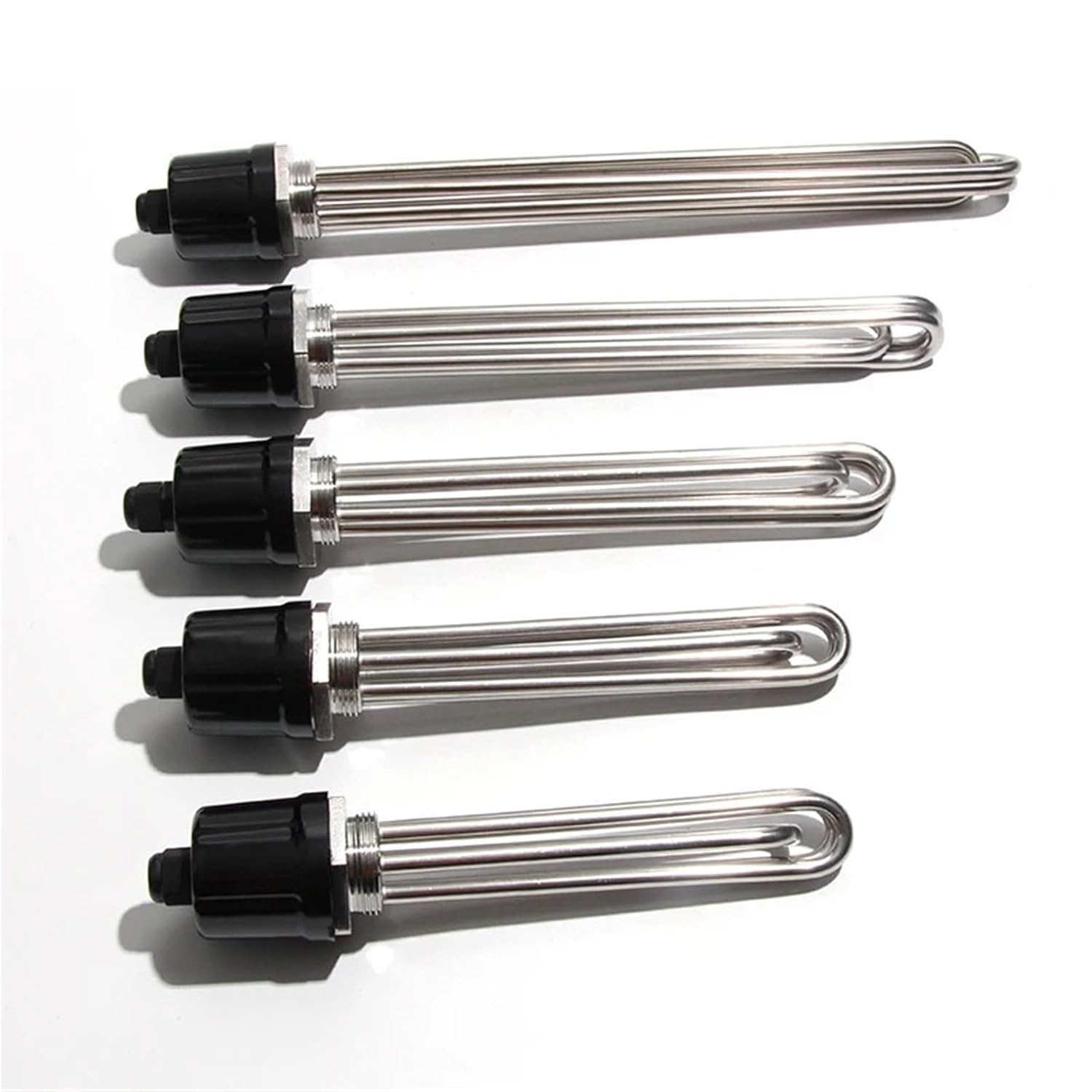 DN32 DN40 Electric Water Fast Heating 220V 380V 304SS Thread Liquid Immersion Heater 3KW 4.5KW 6KW 9KW 12KW(DN40,220V_12KW 355MM)