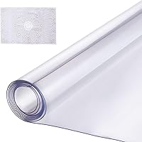 Vista 15 de VEVOR Protector de mesa transparente de 90 x 44 pulgadas, protector de escritorio de PVC transparente de 0.059 in de grosor, mantel de plástico