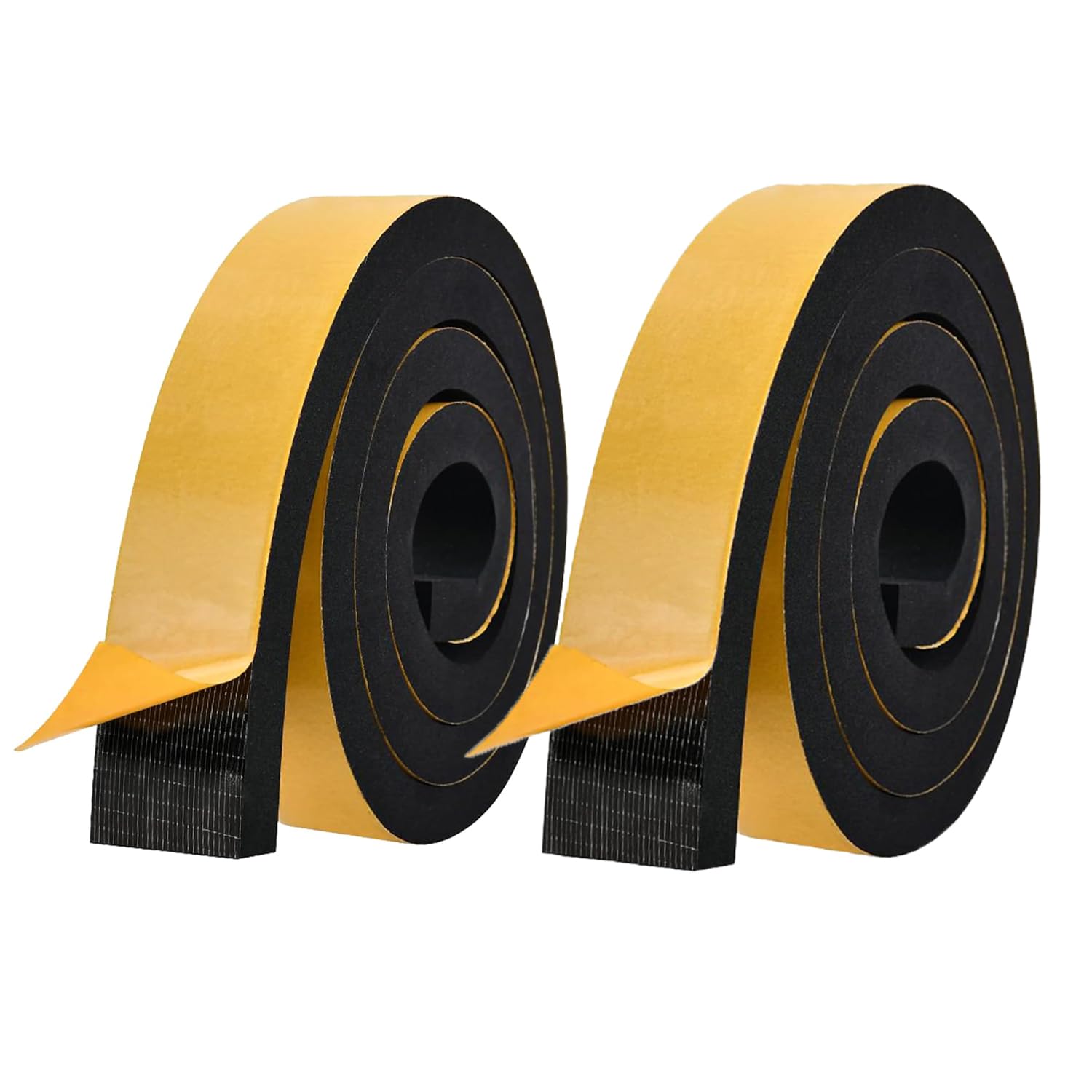 2 Rolls×2.5m Foam Tape 50mm Wide X 20mm Thick,Self Adhesive Neoprene Weather Strip,Rubber Gasket Seal,Anti-Vibration,Anti-Collision, Shockproof Insulation for Window Door Car