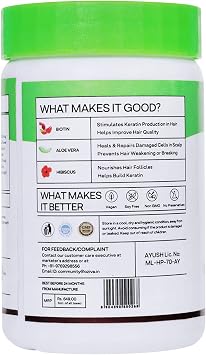 OZiva Hair Vitamins Capsules + Keratin Builder for Hair Repair (Combo Pack)