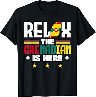 Grenadian Relax T-Shirt - Women's Unisex Black Small Crew Neck Short Sleeve Cotton T-Shirt