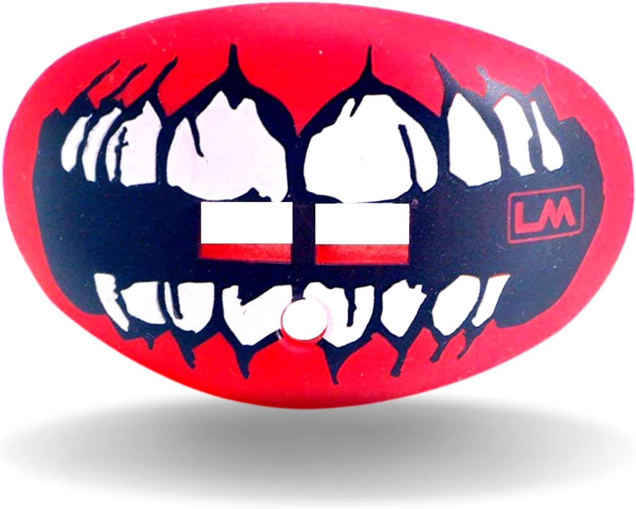 LOUDMOUTHGUARDS Loudmouth Football Mouth Guard | Skull Teeth Design (Multiple Colors) Adult & Youth Mouth Guard | Mouth Piece for Sports | Pacifier Lip and Teeth Protector