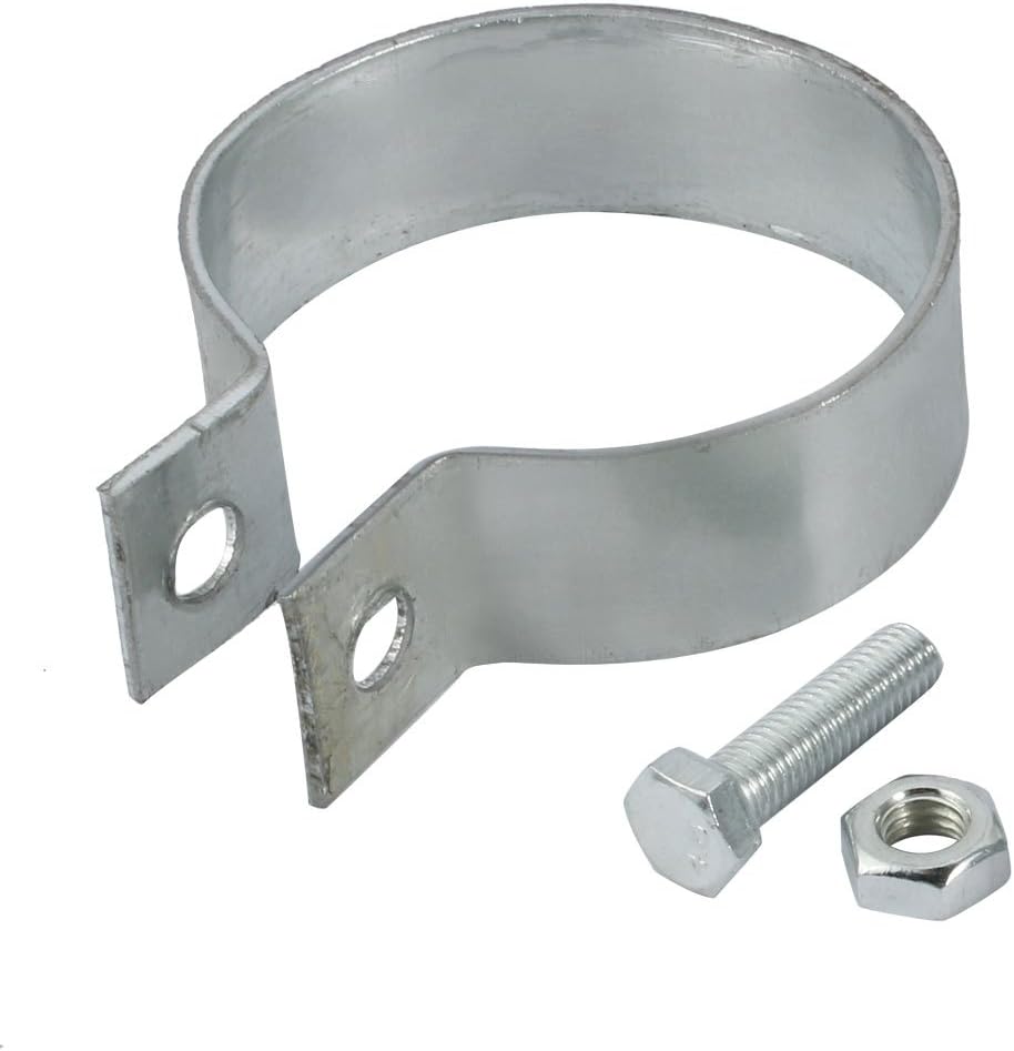 10pcs 60mm Fitting Dia 22.5mm Width Iron Zinc Plated Pipe Clamp w Screw Nut (id: d9a 99e fbe 585 048