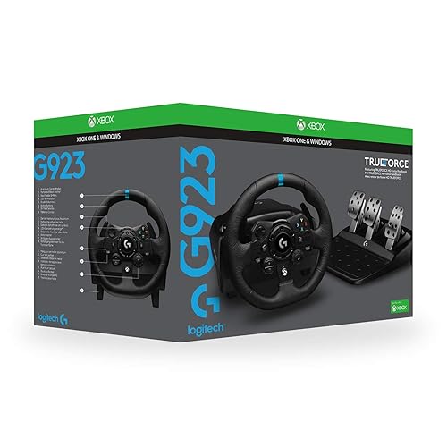 Miniatura 12 de Logitech G 923 - Volante de carreras y pedales para Xbox XS Xbox One y PC con TRUEFORCE hasta 1000Hz de respuesta de fuerza pedal sensible control