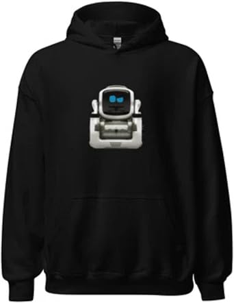 Digital Dream Labs Cozmo Black Hoodie, Soft Pre Shrunk