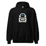 Digital Dream Labs Cozmo Black Hoodie, Soft Pre Shrunk