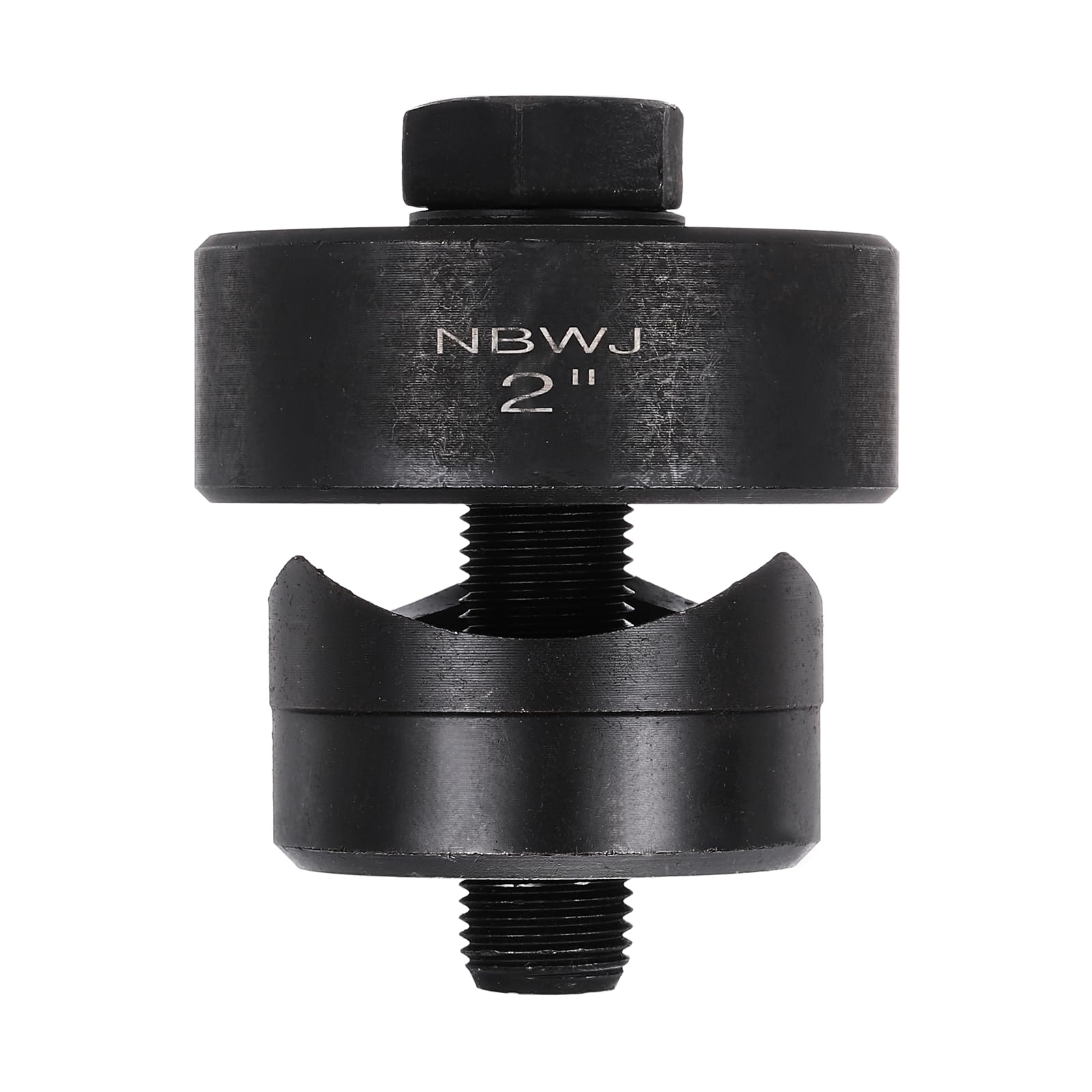 sourcing map Sheet Metal Hole Punch 2" Bearing Steel Circle Hole Puncher Set Knockout Punch Die Cutter Tool with Hex Head Screw for Stainless Steel Sink Copper Plate