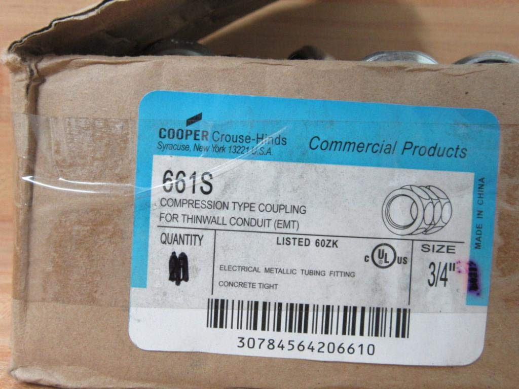 Cooper Crouse Hinds 661S 3/4" Compression Type Coupling (Pack of 28)
